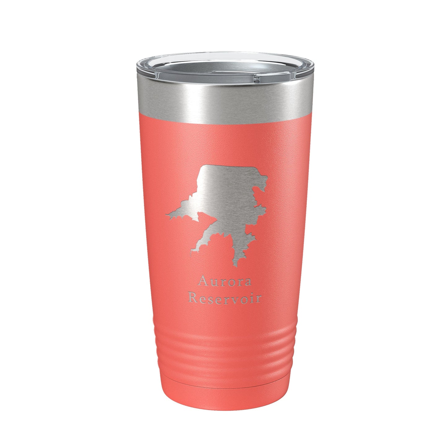Aurora Reservoir Tumbler Lake Map Travel Mug Insulated Laser Engraved Coffee Cup Colorado 20 oz-20