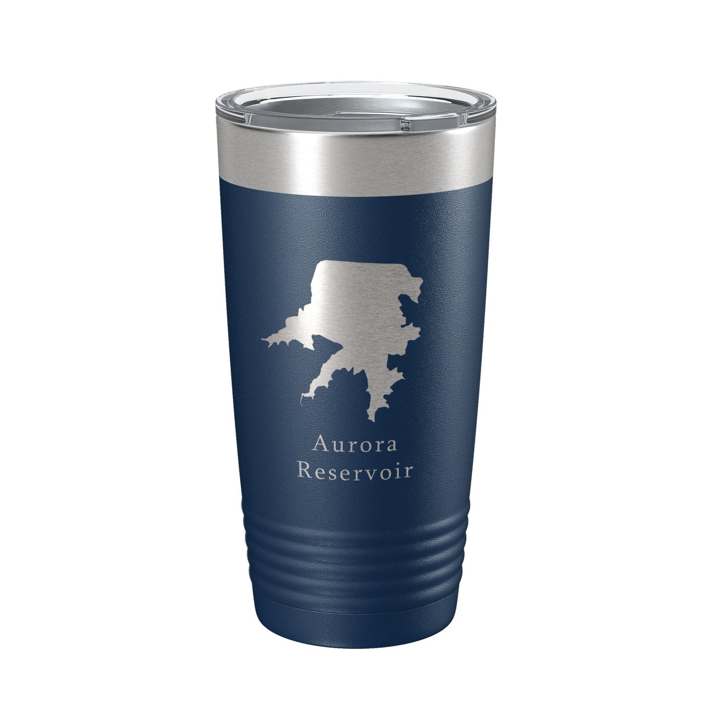 Aurora Reservoir Tumbler Lake Map Travel Mug Insulated Laser Engraved Coffee Cup Colorado 20 oz-8