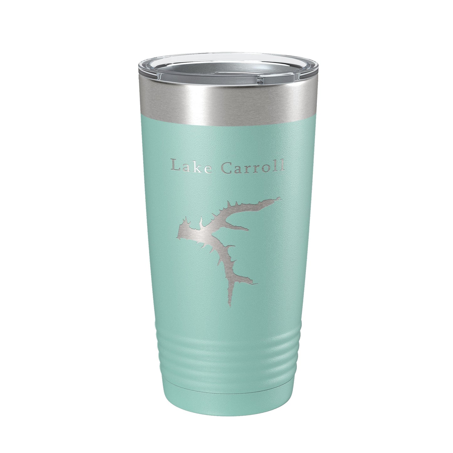 Lake Carroll Map Tumbler Travel Mug Insulated Laser Engraved Coffee Cup Illinois 20 oz-12