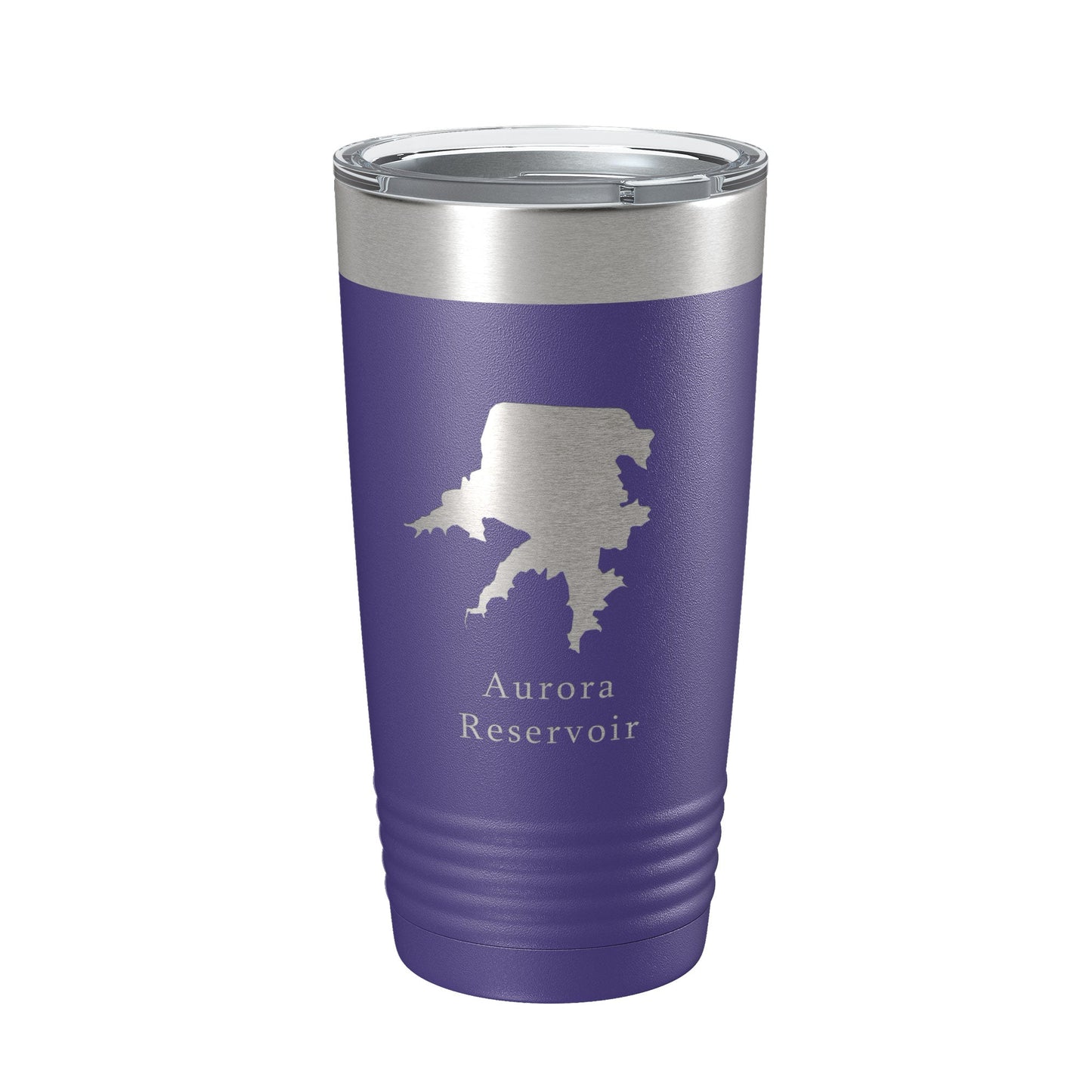 Aurora Reservoir Tumbler Lake Map Travel Mug Insulated Laser Engraved Coffee Cup Colorado 20 oz-15
