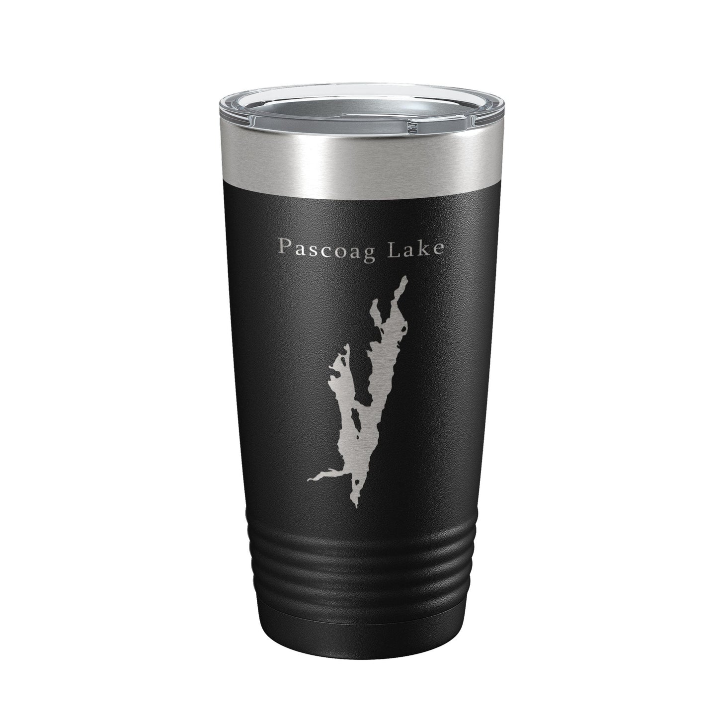 Pascoag Lake Map Tumbler Travel Mug Insulated Laser Engraved Coffee Cup Rhode Island 20 oz-0