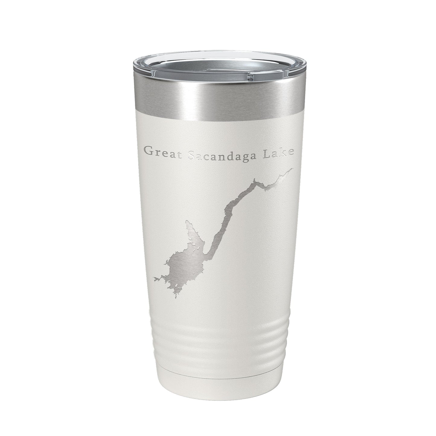 Great Sacandaga Lake Map Tumbler Travel Mug Insulated Laser Engraved Coffee Cup New York 20 oz-1