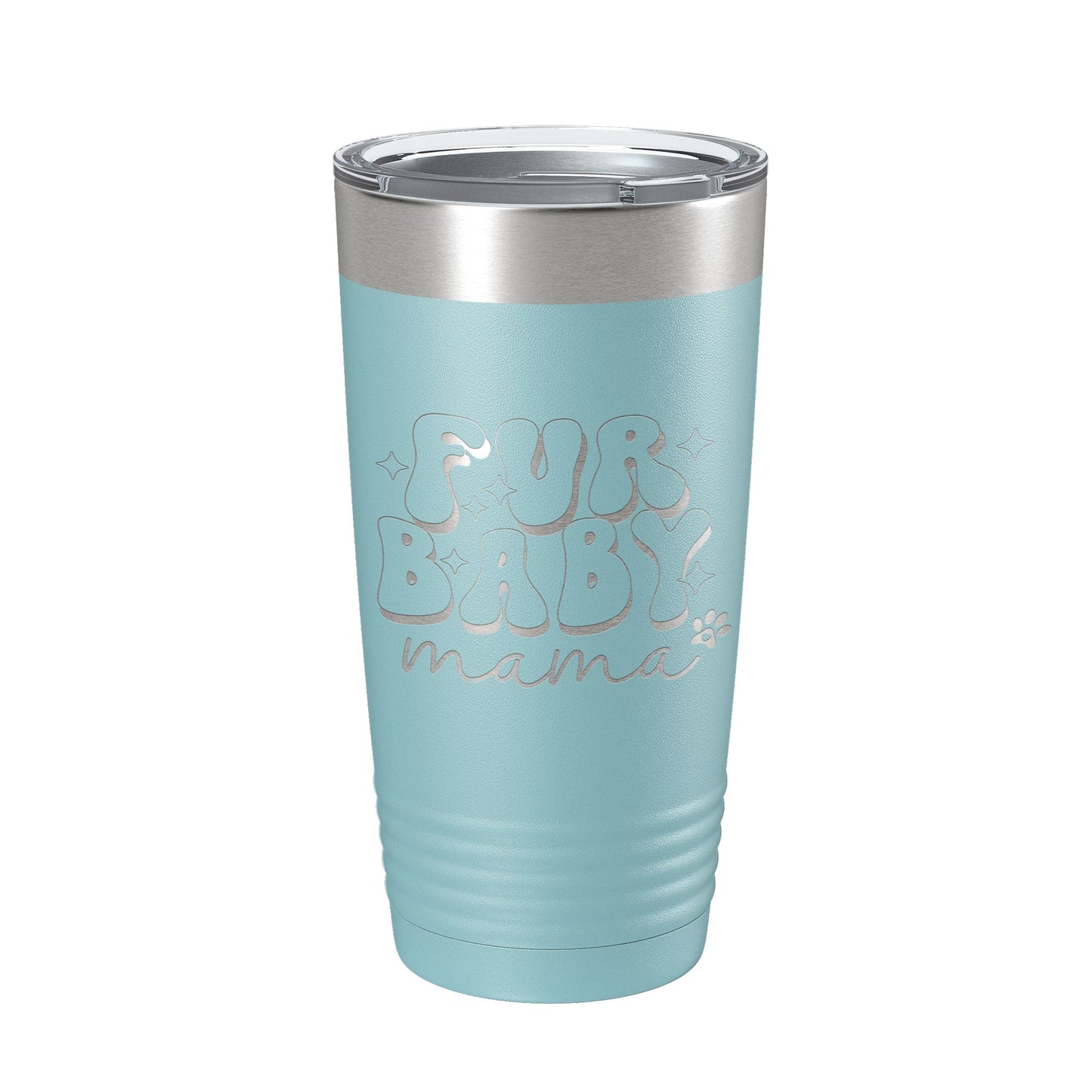 Fur Baby Mama Tumbler Dog Lover Travel Mug Gift Retro Insulated Laser Engraved Coffee Cup 20 oz-13