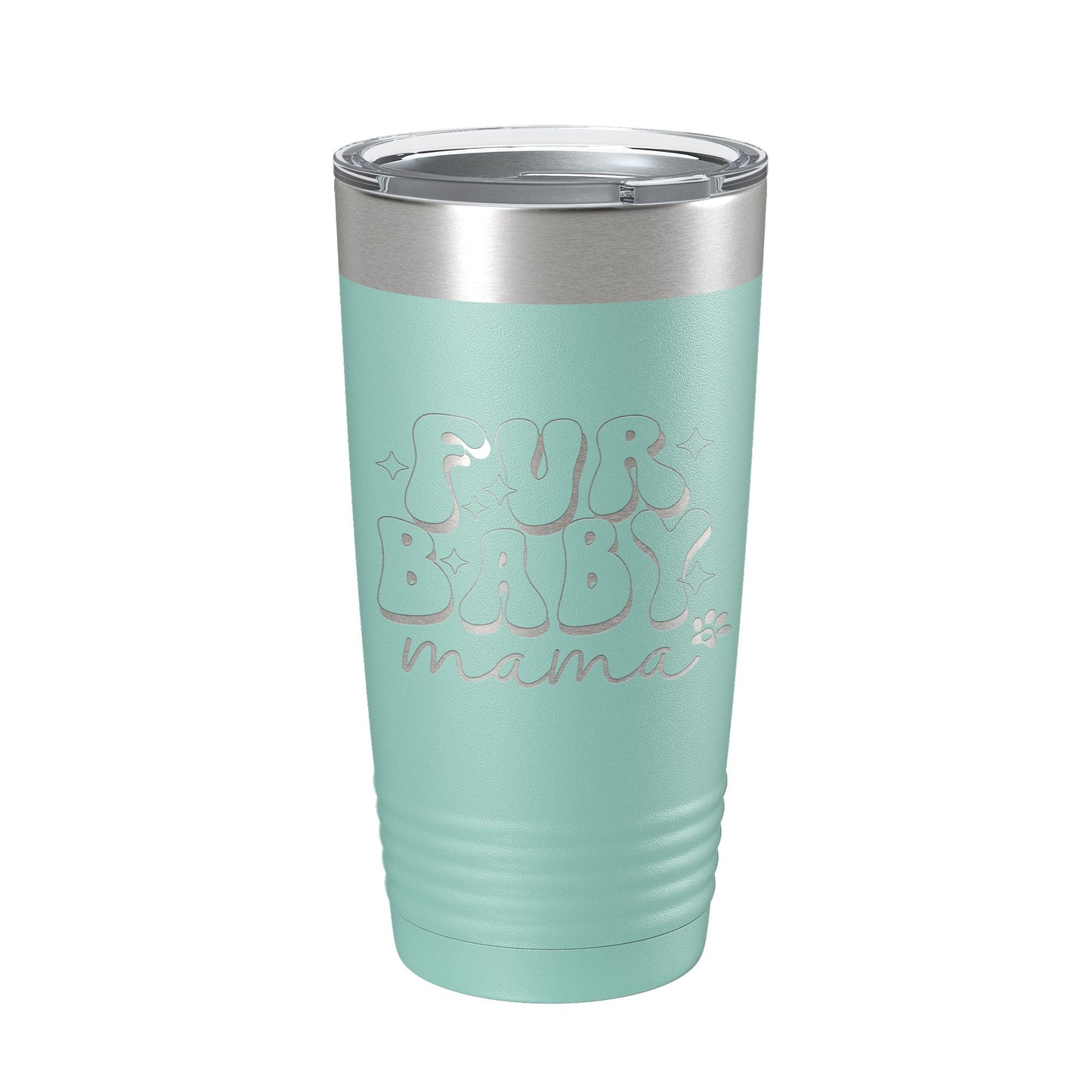 Fur Baby Mama Tumbler Dog Lover Travel Mug Gift Retro Insulated Laser Engraved Coffee Cup 20 oz-12