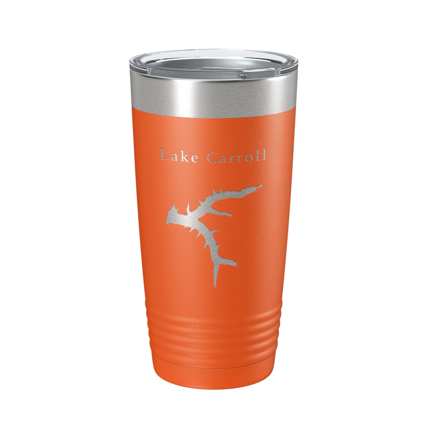 Lake Carroll Map Tumbler Travel Mug Insulated Laser Engraved Coffee Cup Illinois 20 oz-17
