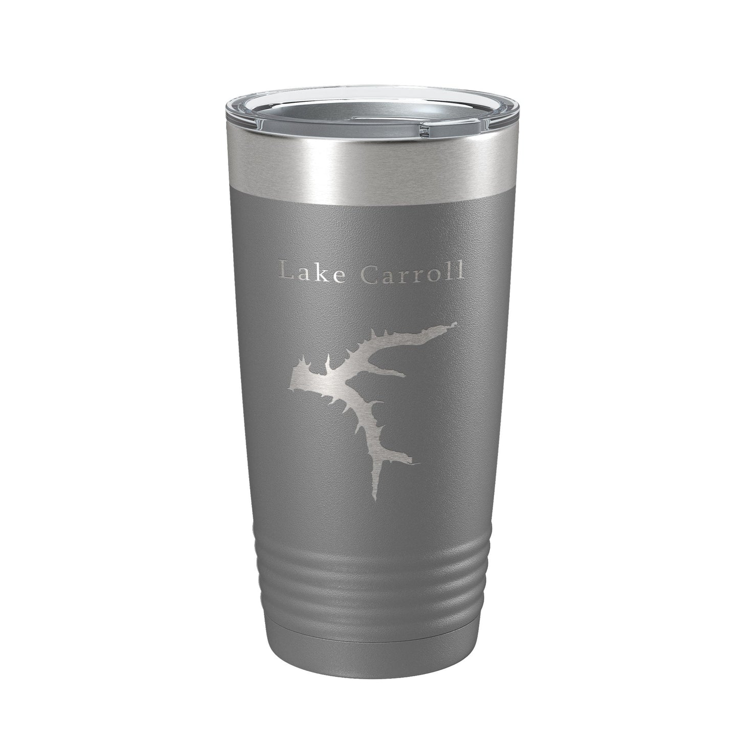 Lake Carroll Map Tumbler Travel Mug Insulated Laser Engraved Coffee Cup Illinois 20 oz-16