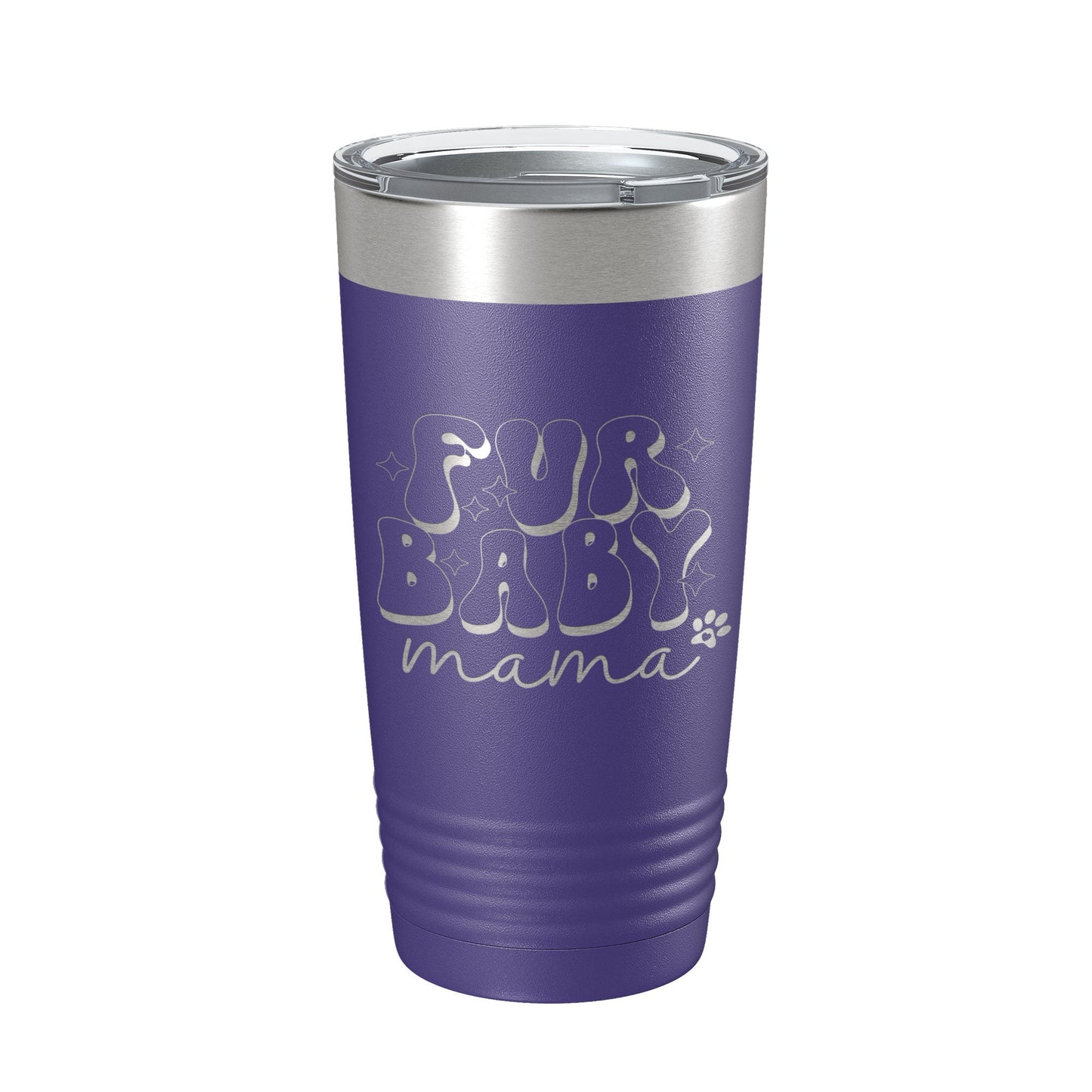 Fur Baby Mama Tumbler Dog Lover Travel Mug Gift Retro Insulated Laser Engraved Coffee Cup 20 oz-15