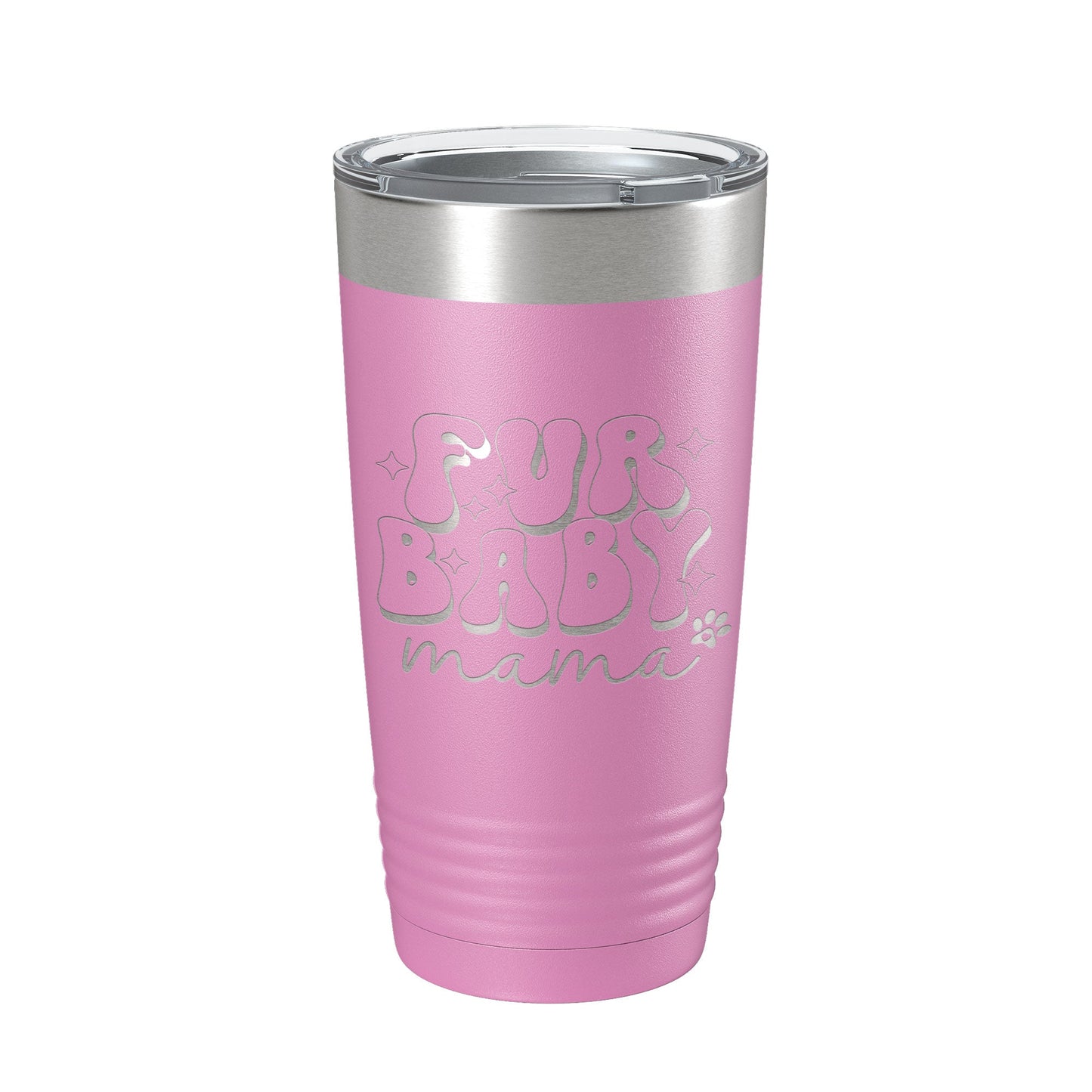 Fur Baby Mama Tumbler Dog Lover Travel Mug Gift Retro Insulated Laser Engraved Coffee Cup 20 oz-14