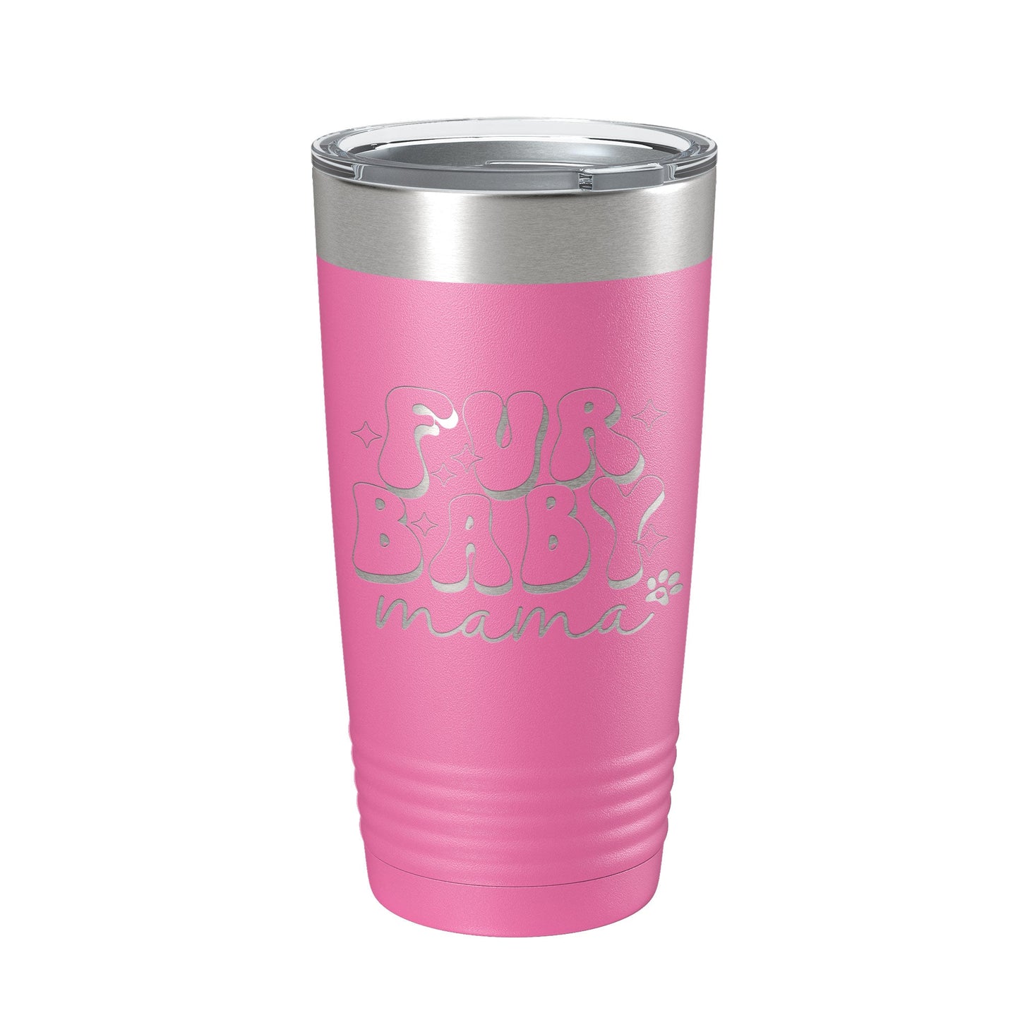 Fur Baby Mama Tumbler Dog Lover Travel Mug Gift Retro Insulated Laser Engraved Coffee Cup 20 oz-11
