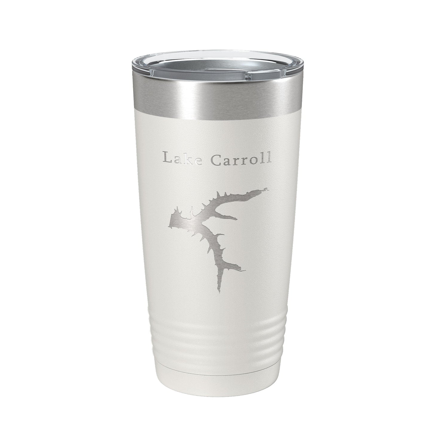 Lake Carroll Map Tumbler Travel Mug Insulated Laser Engraved Coffee Cup Illinois 20 oz-7