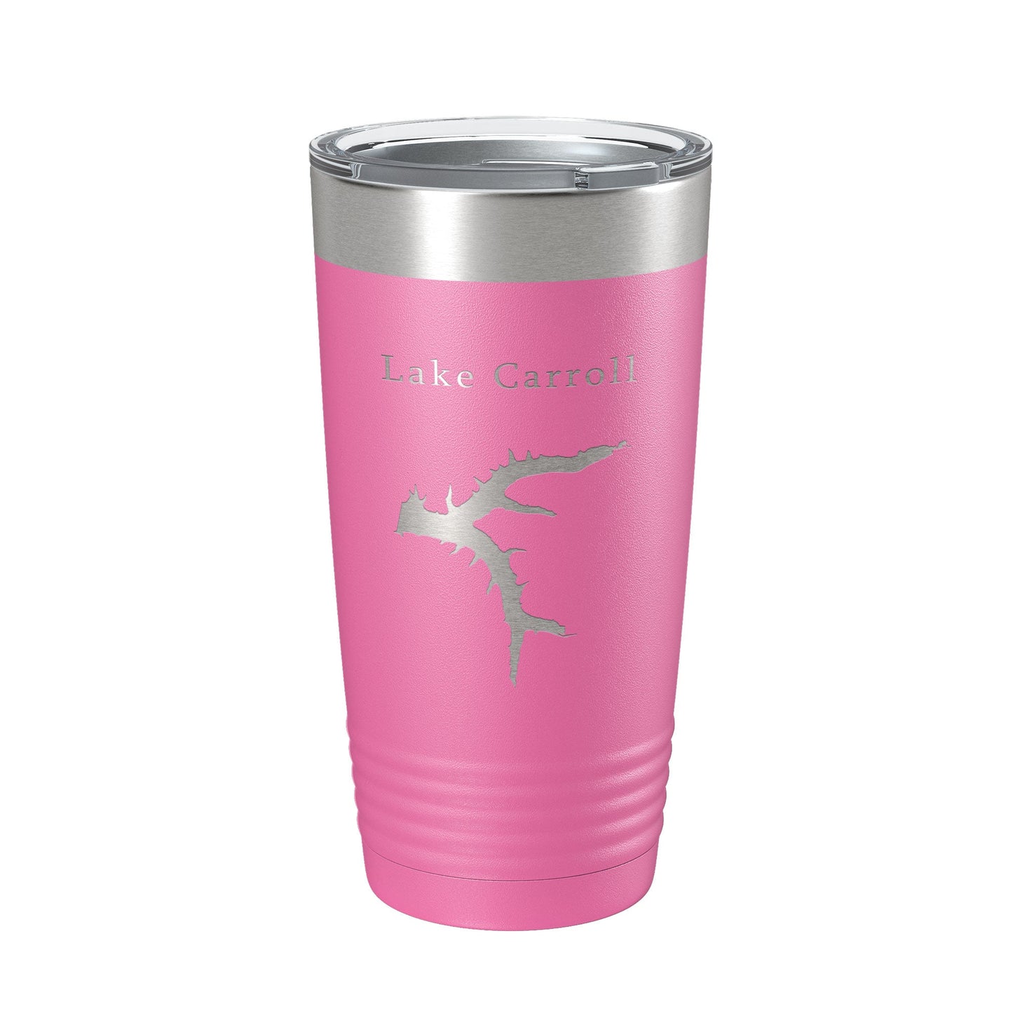 Lake Carroll Map Tumbler Travel Mug Insulated Laser Engraved Coffee Cup Illinois 20 oz-11