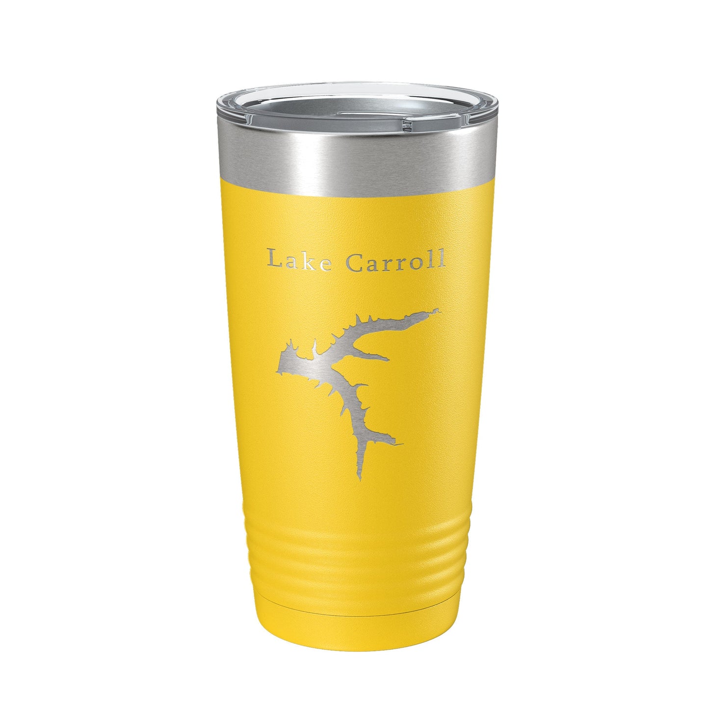 Lake Carroll Map Tumbler Travel Mug Insulated Laser Engraved Coffee Cup Illinois 20 oz-19