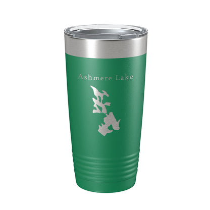 Ashmere Lake Map Tumbler Travel Mug Insulated Laser Engraved Coffee Cup Massachusetts 20 oz-9