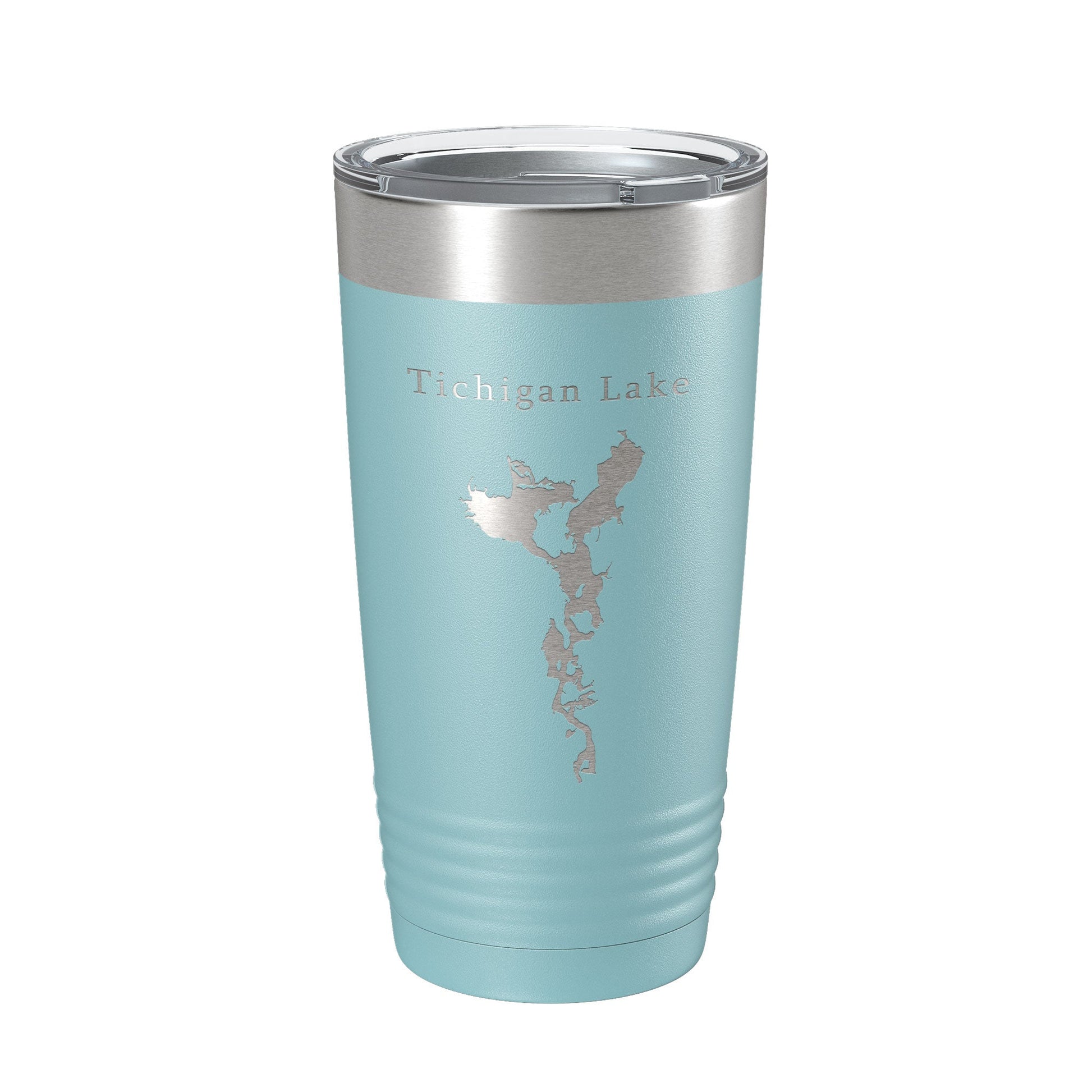 Tichigan Lake Map Tumbler Travel Mug Insulated Laser Engraved Coffee Cup Wisconsin 20 oz-13