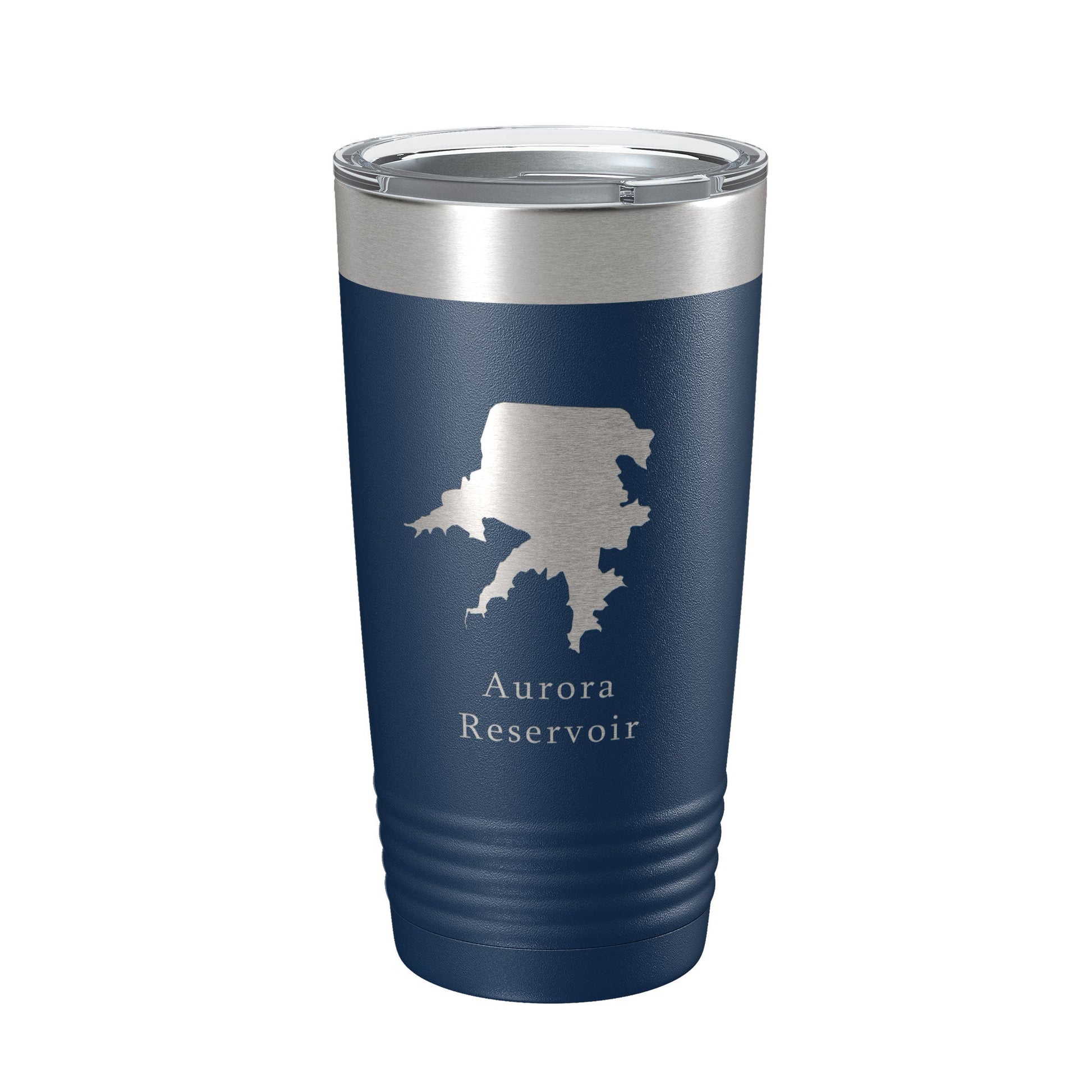 Aurora Reservoir Tumbler Lake Map Travel Mug Insulated Laser Engraved Coffee Cup Colorado 20 oz-8