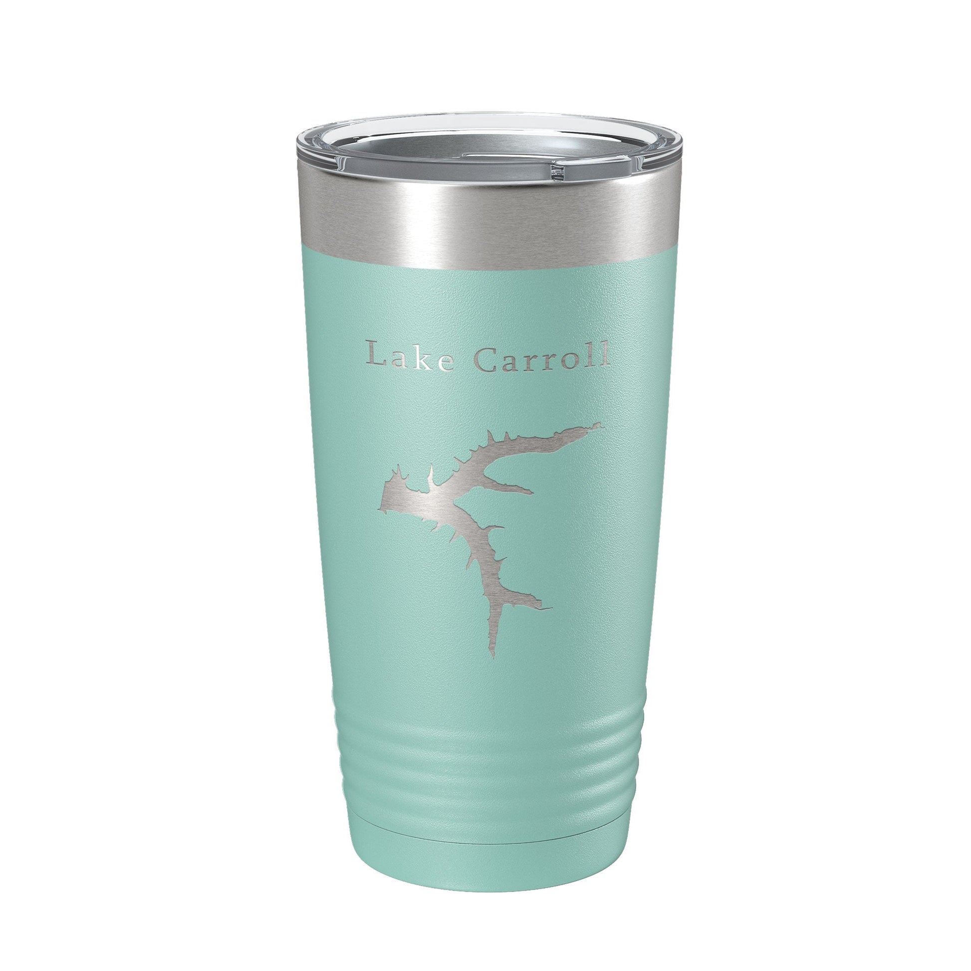 Lake Carroll Map Tumbler Travel Mug Insulated Laser Engraved Coffee Cup Illinois 20 oz-12