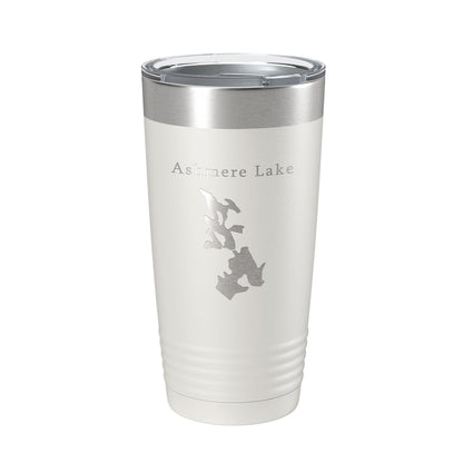 Ashmere Lake Map Tumbler Travel Mug Insulated Laser Engraved Coffee Cup Massachusetts 20 oz-7