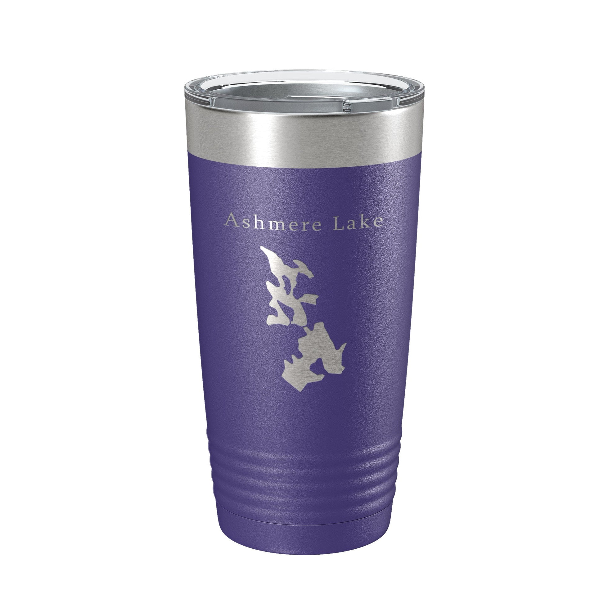 Ashmere Lake Map Tumbler Travel Mug Insulated Laser Engraved Coffee Cup Massachusetts 20 oz-15