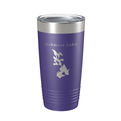 Ashmere Lake Map Tumbler Travel Mug Insulated Laser Engraved Coffee Cup Massachusetts 20 oz-15