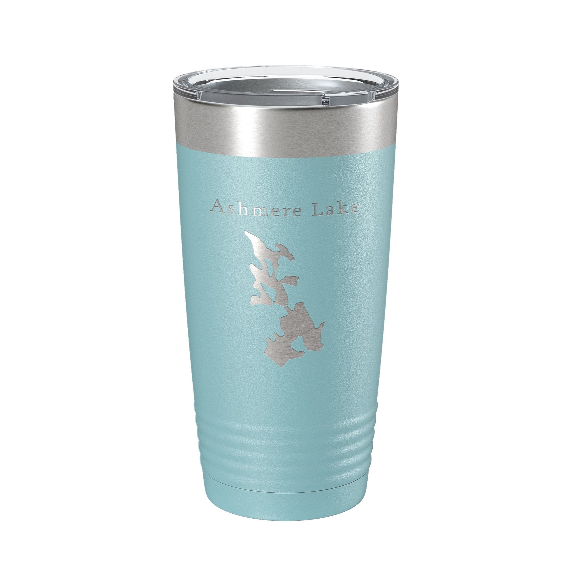 Ashmere Lake Map Tumbler Travel Mug Insulated Laser Engraved Coffee Cup Massachusetts 20 oz-13