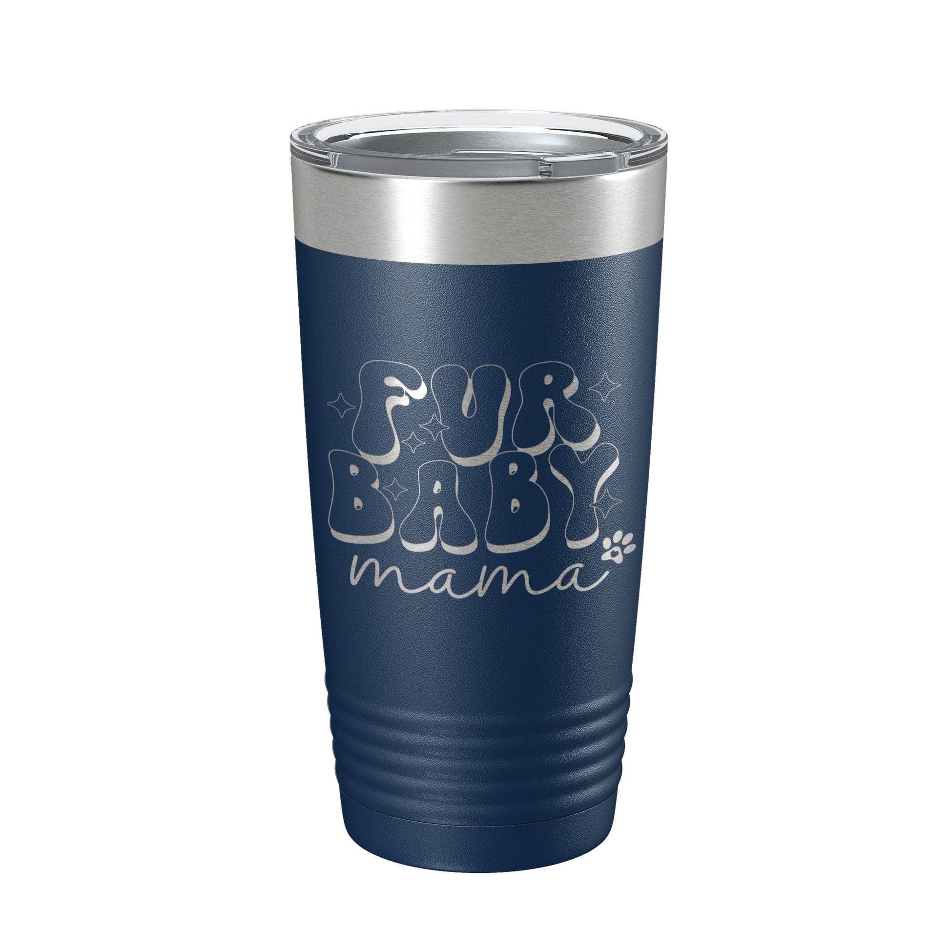 Fur Baby Mama Tumbler Dog Lover Travel Mug Gift Retro Insulated Laser Engraved Coffee Cup 20 oz-8