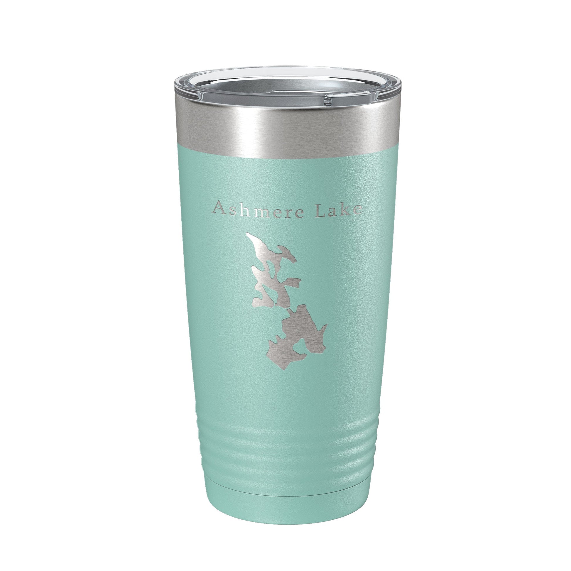 Ashmere Lake Map Tumbler Travel Mug Insulated Laser Engraved Coffee Cup Massachusetts 20 oz-12
