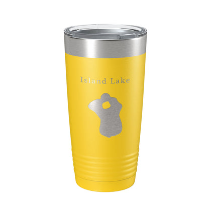 Island Lake Map Tumbler Travel Mug Insulated Laser Engraved Coffee Cup Florida 20 oz-19