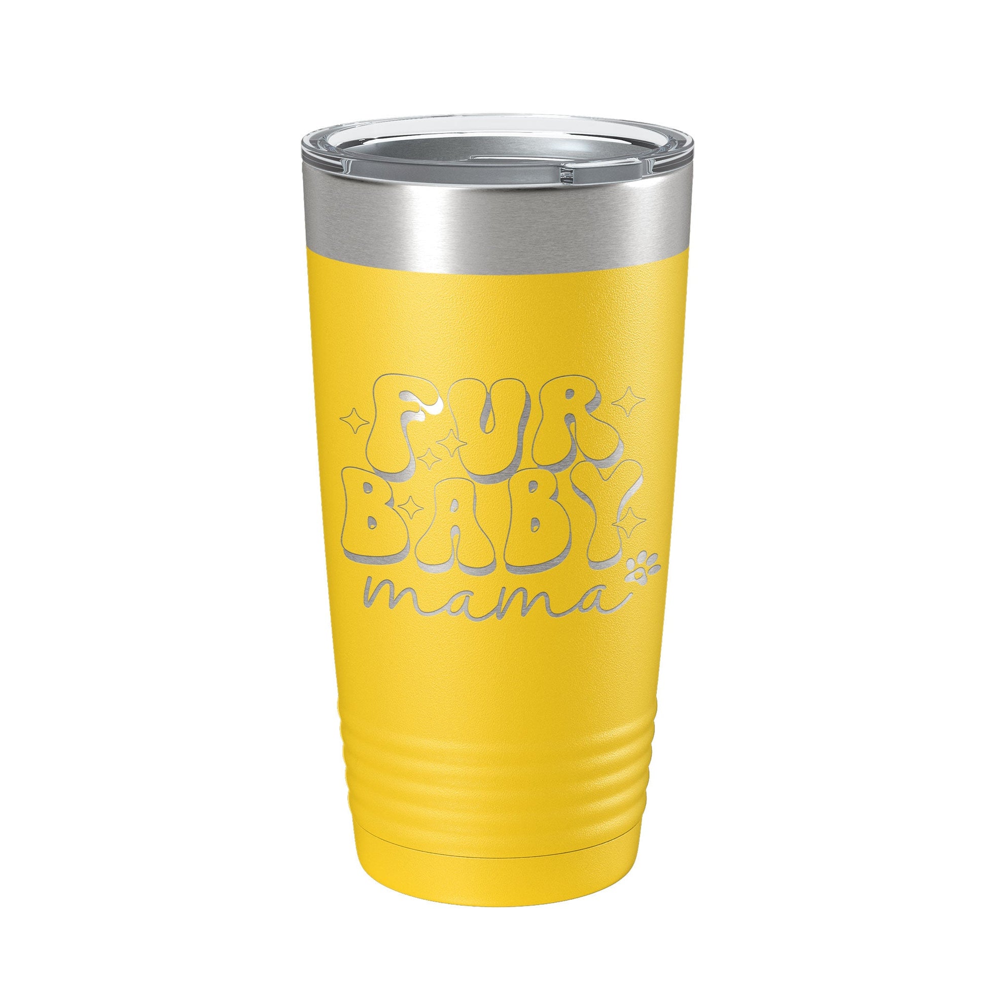 Fur Baby Mama Tumbler Dog Lover Travel Mug Gift Retro Insulated Laser Engraved Coffee Cup 20 oz-19