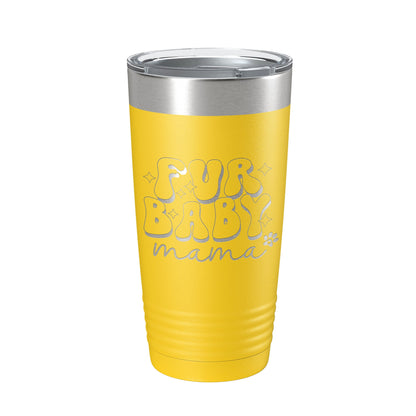 Fur Baby Mama Tumbler Dog Lover Travel Mug Gift Retro Insulated Laser Engraved Coffee Cup 20 oz-19