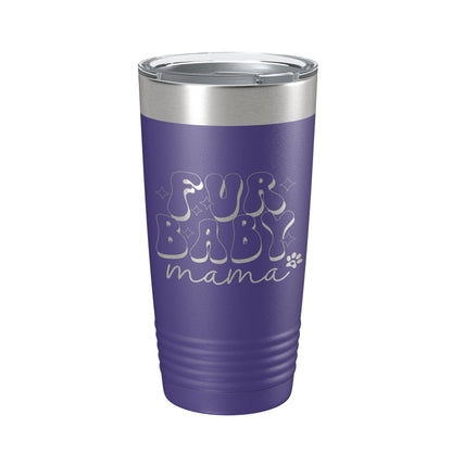 Fur Baby Mama Tumbler Dog Lover Travel Mug Gift Retro Insulated Laser Engraved Coffee Cup 20 oz-15
