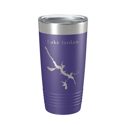 Lake Jordan Map Tumbler Travel Mug Insulated Laser Engraved Coffee Cup Alabama 20 oz-15