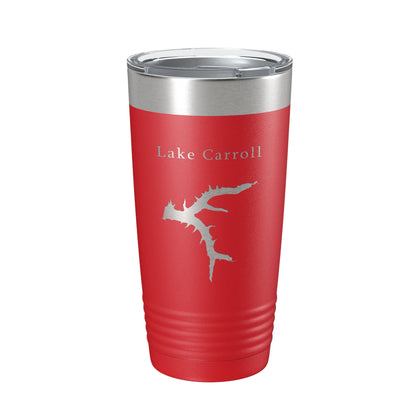 Lake Carroll Map Tumbler Travel Mug Insulated Laser Engraved Coffee Cup Illinois 20 oz-10
