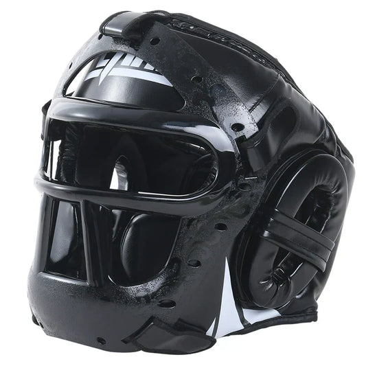 MMA Muay Thai Boxing Helmet with Mask-0