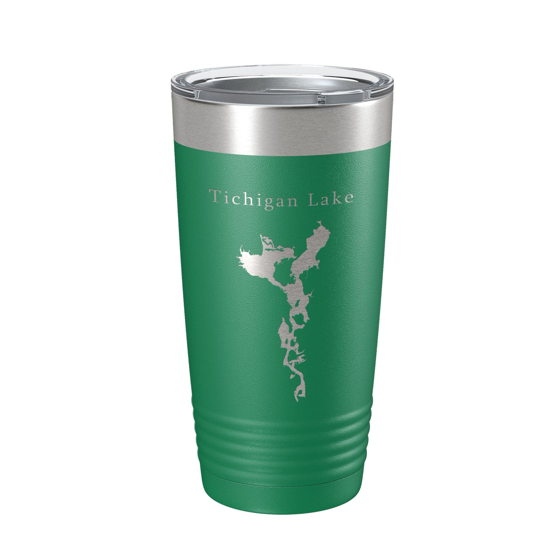 Tichigan Lake Map Tumbler Travel Mug Insulated Laser Engraved Coffee Cup Wisconsin 20 oz-9
