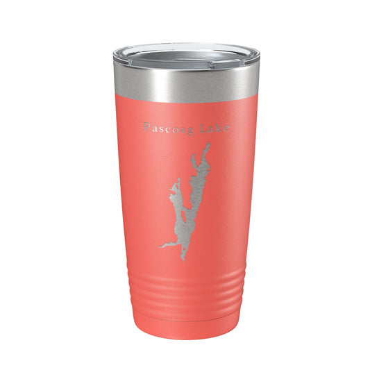 Pascoag Lake Map Tumbler Travel Mug Insulated Laser Engraved Coffee Cup Rhode Island 20 oz-20