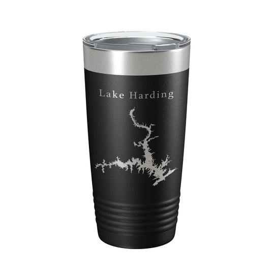 Lake Harding Map Tumbler Travel Mug Insulated Laser Engraved Coffee Cup Alabama Georgia 20 oz-0