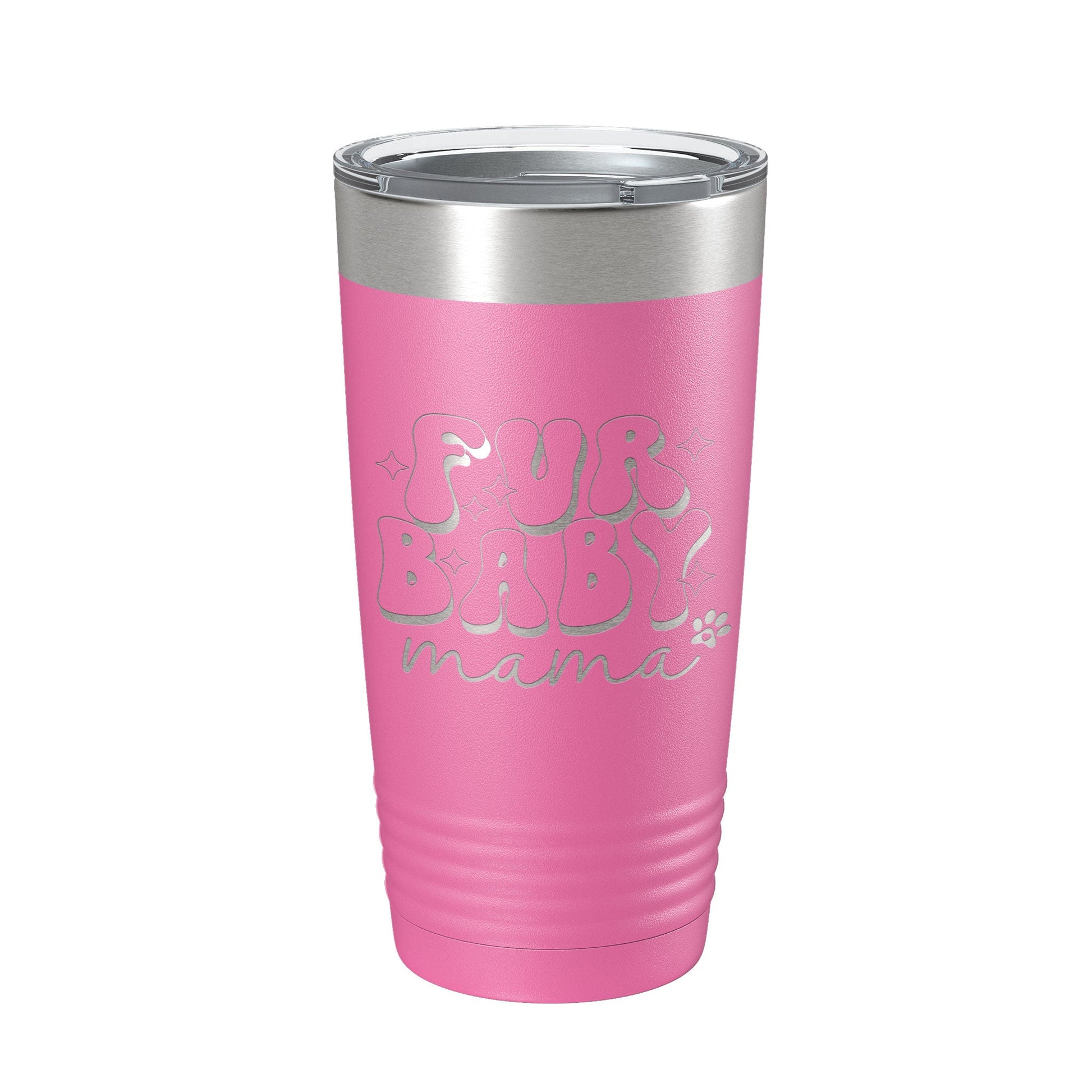 Fur Baby Mama Tumbler Dog Lover Travel Mug Gift Retro Insulated Laser Engraved Coffee Cup 20 oz-11
