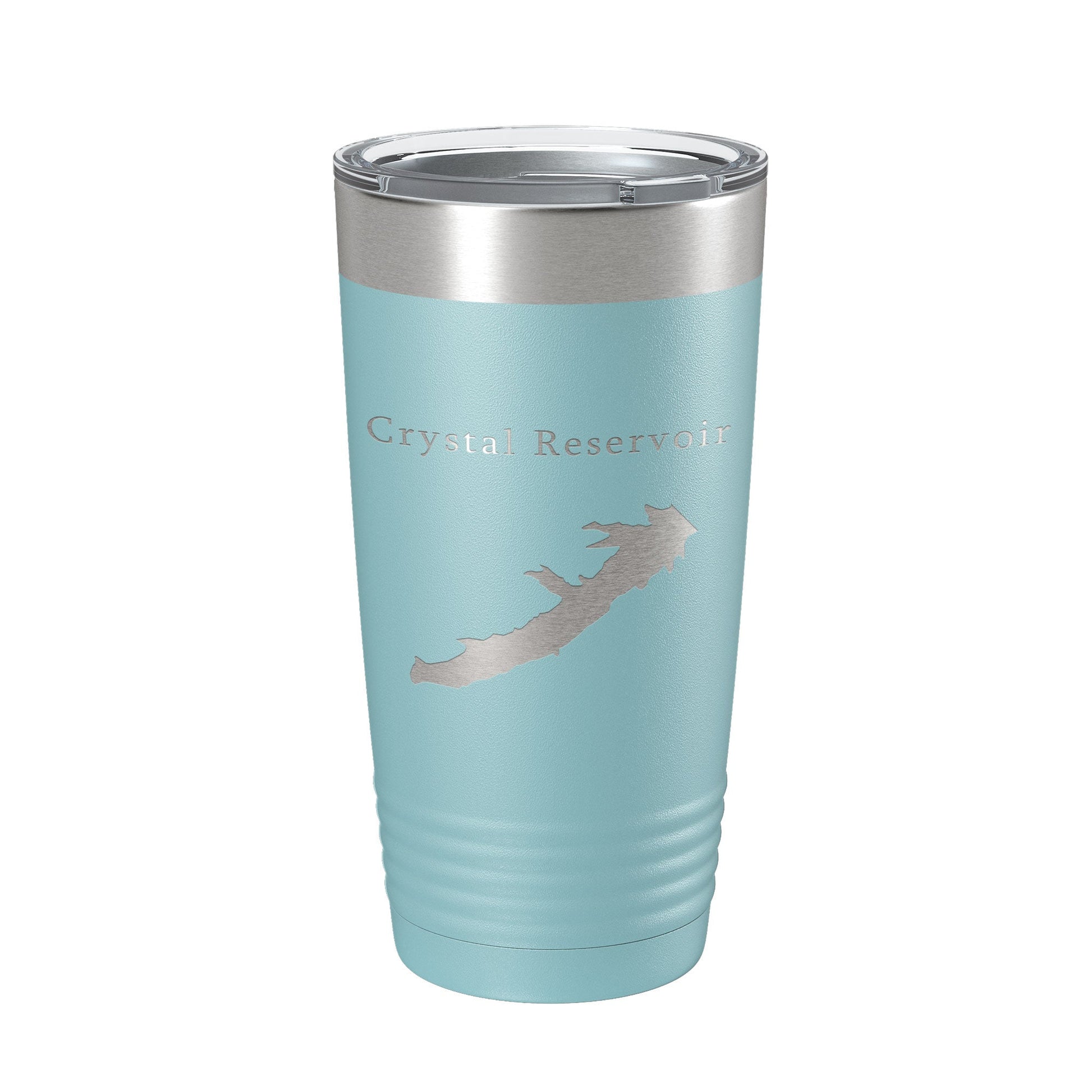 Crystal Reservoir Tumbler Lake Map Travel Mug Insulated Laser Engraved Coffee Cup Colorado 20 oz-13