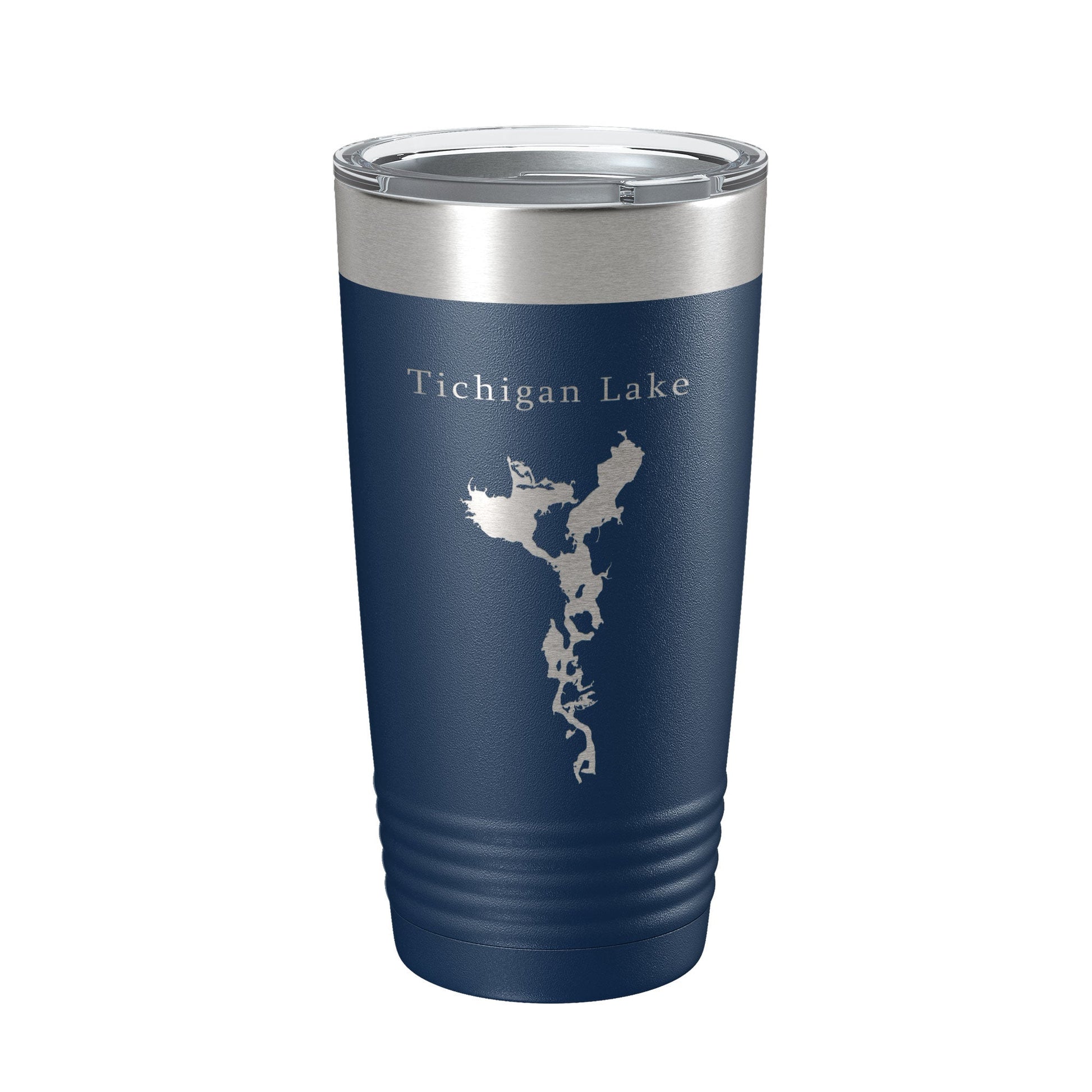 Tichigan Lake Map Tumbler Travel Mug Insulated Laser Engraved Coffee Cup Wisconsin 20 oz-8