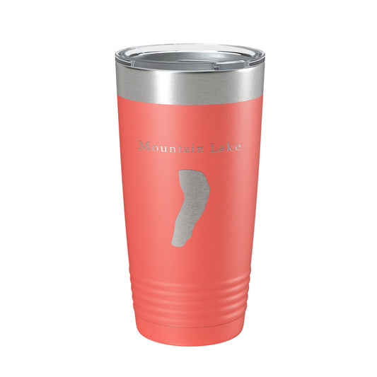 Mountain Lake Map Tumbler Travel Mug Insulated Laser Engraved Coffee Cup Virginia 20 oz-20