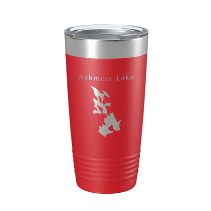 Ashmere Lake Map Tumbler Travel Mug Insulated Laser Engraved Coffee Cup Massachusetts 20 oz-10