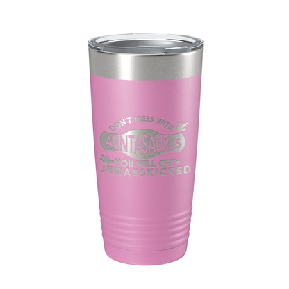 Auntasaurus Tumbler Funny Aunt Gift Travel Mug Jurassic Insulated Laser Engraved Coffee Cup Dinosaur 20 oz-14