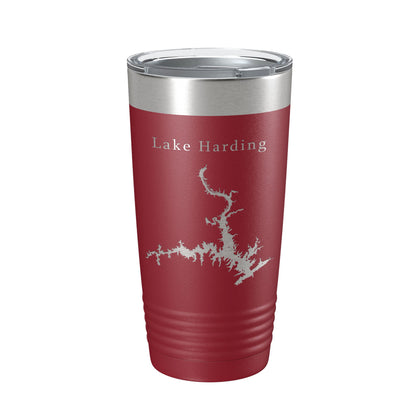 Lake Harding Map Tumbler Travel Mug Insulated Laser Engraved Coffee Cup Alabama Georgia 20 oz-18