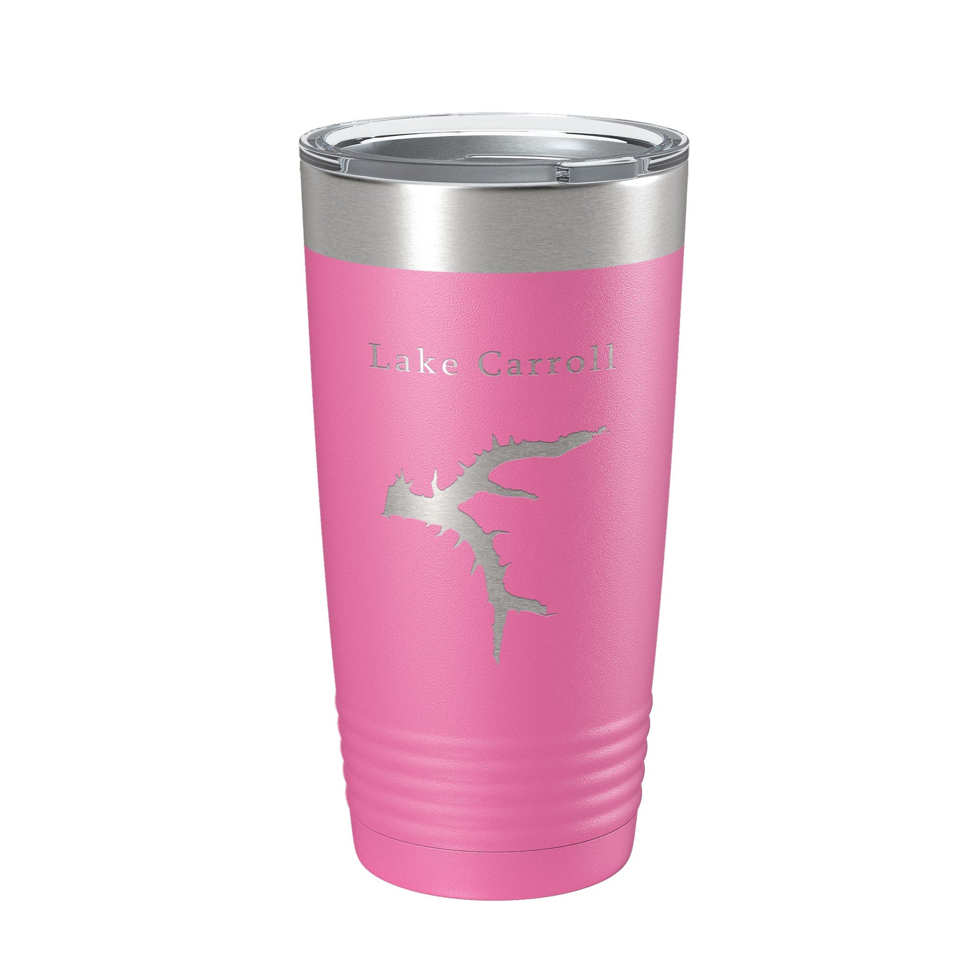 Lake Carroll Map Tumbler Travel Mug Insulated Laser Engraved Coffee Cup Illinois 20 oz-11