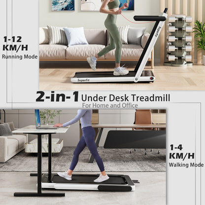 NNECW 3HP Electric Running Machine with LED Display &amp;amp; Workout APP for Home-Black-1